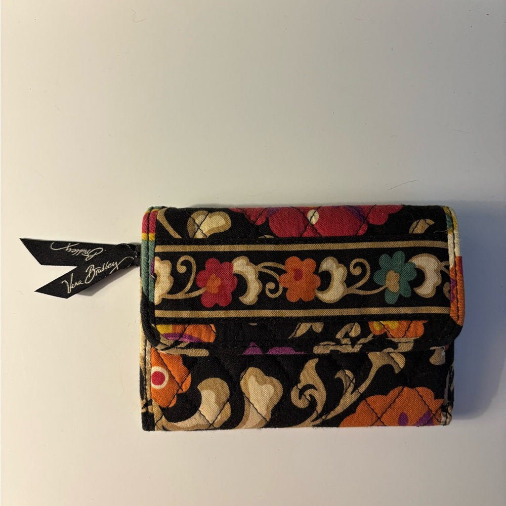 Vera Bradley Black Floral Wallet